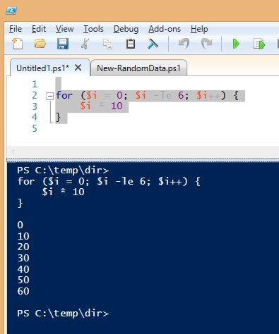 TotalMilliseconds 10457. . Powershell for loop 1 to 10